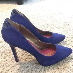 Royal Blue Suede Sam Edelman heels